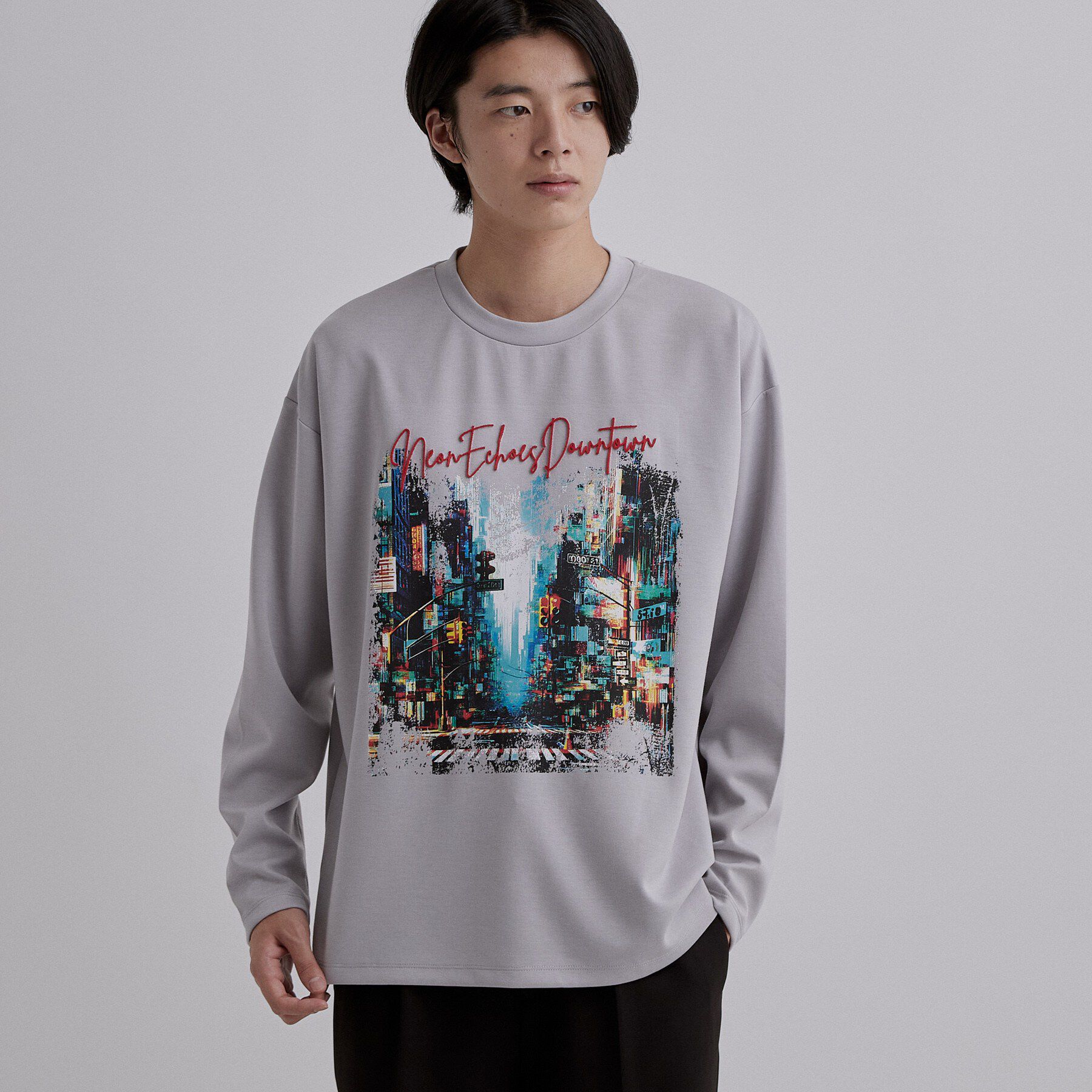 tk.TAKEO KIKUCHI「ブラシ刺繍長袖Tシャツ」|Tシャツ・カットソー|