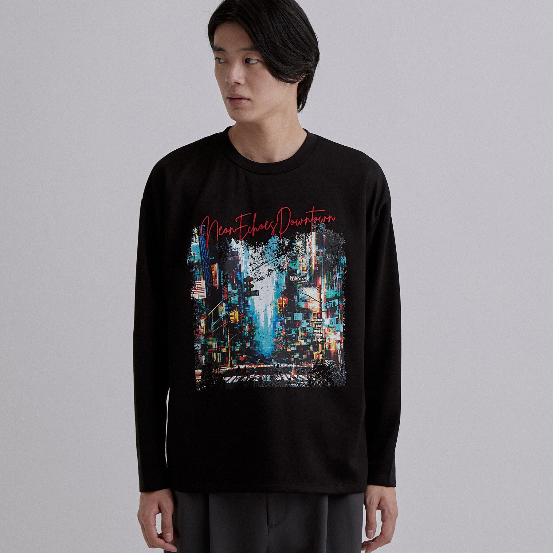 tk.TAKEO KIKUCHI「ブラシ刺繍長袖Tシャツ」|Tシャツ・カットソー|
