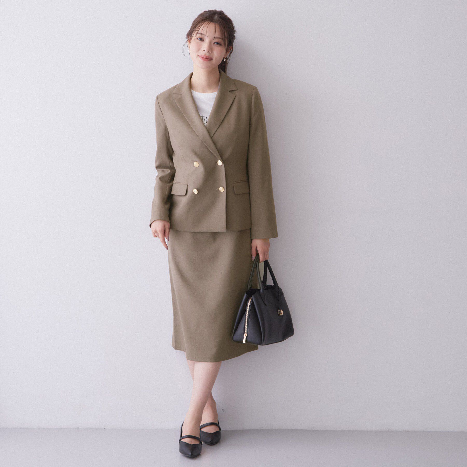index「【セットアップ対応】ペプラムジャンスカワンピース《洗濯機OK／イージーアイロン／防シワ》」|ワンピース|