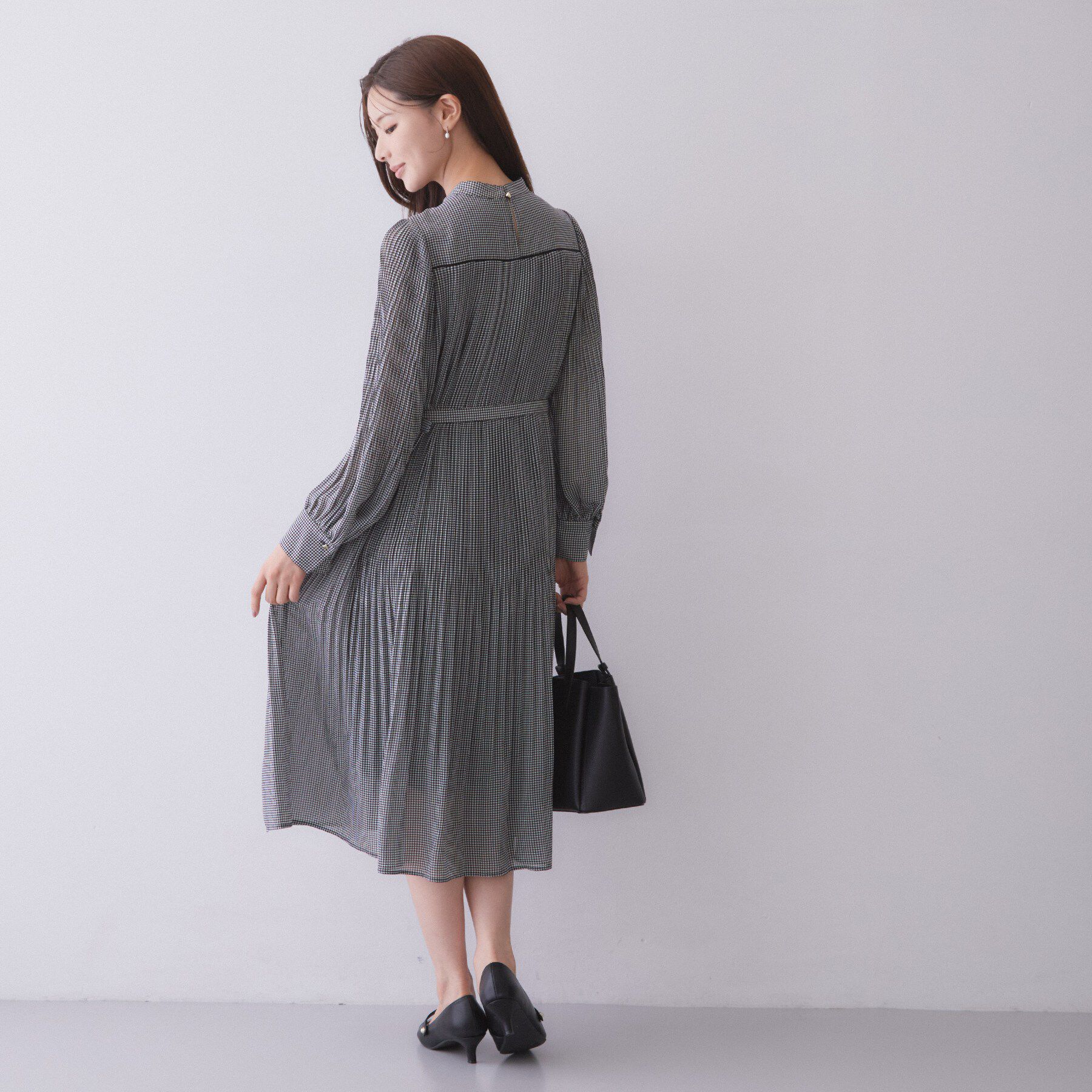 index「【XS-3L】ジョーゼットアソートプリーツワンピース《洗濯機OK／防シワ／イージーアイロン》」|ワンピース|