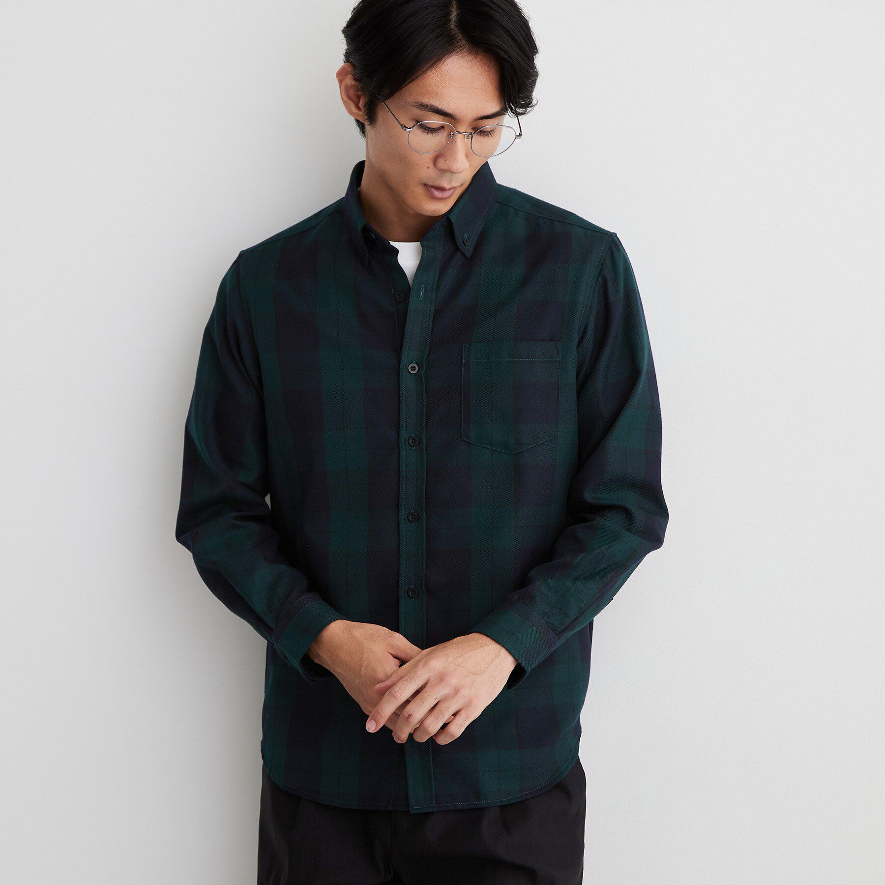 THE SHOP TK「【防シワ／洗濯機OK】アソート 長袖ネルシャツ」|シャツ・ブラウス|