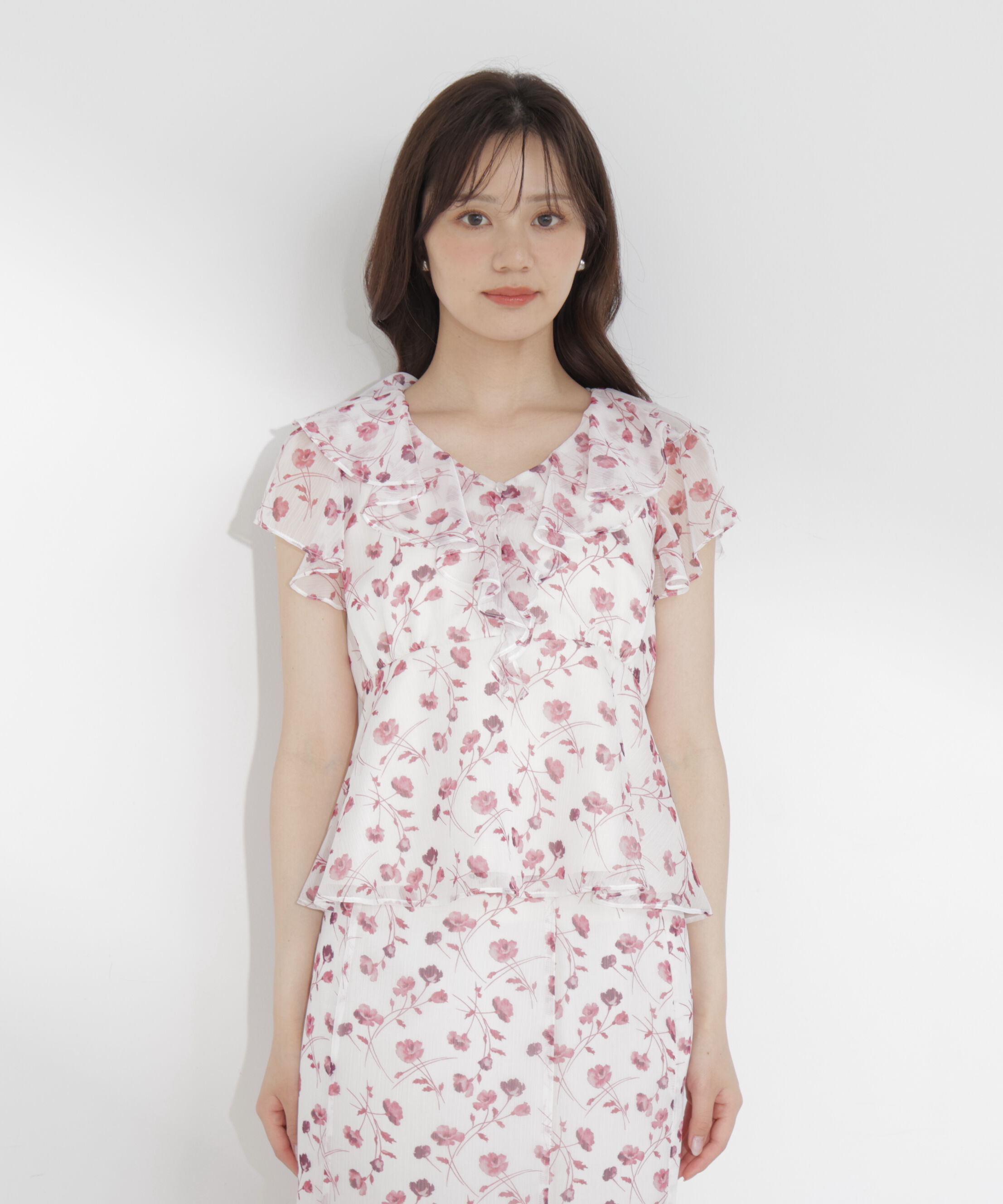 PROPORTION BODY DRESSING「フラワープリントペプラムブラウス」|シャツ・ブラウス|
