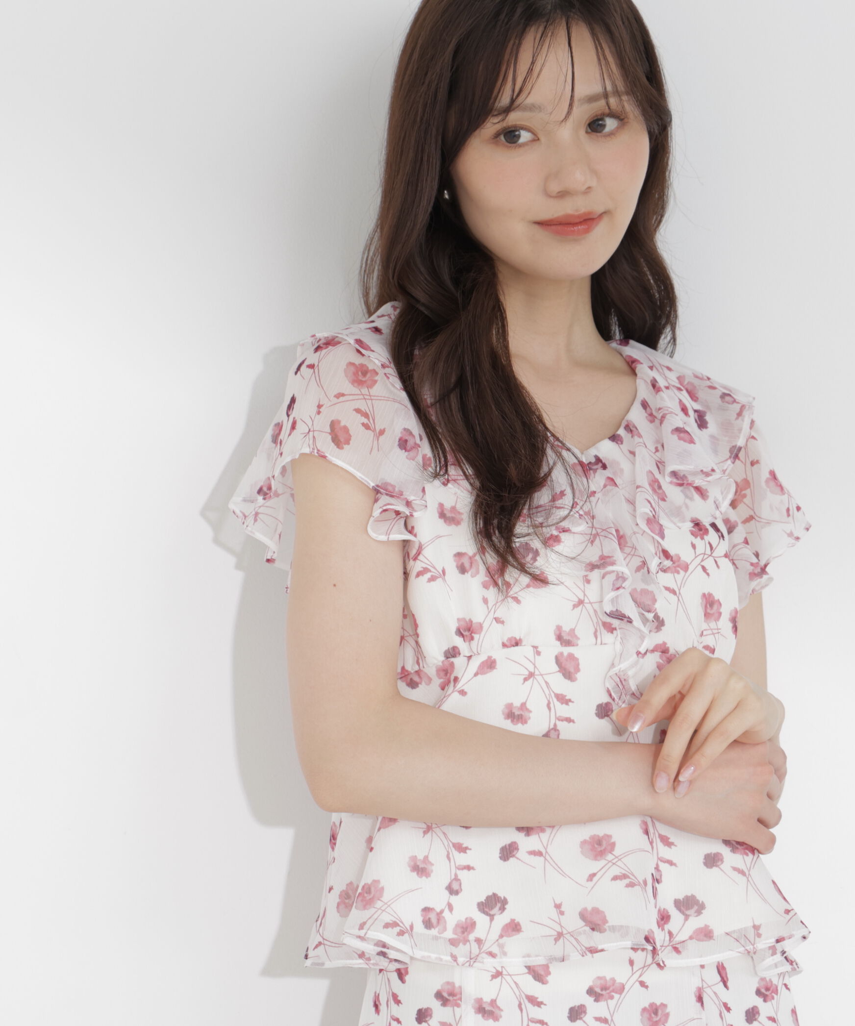 PROPORTION BODY DRESSING「フラワープリントペプラムブラウス」|シャツ・ブラウス|