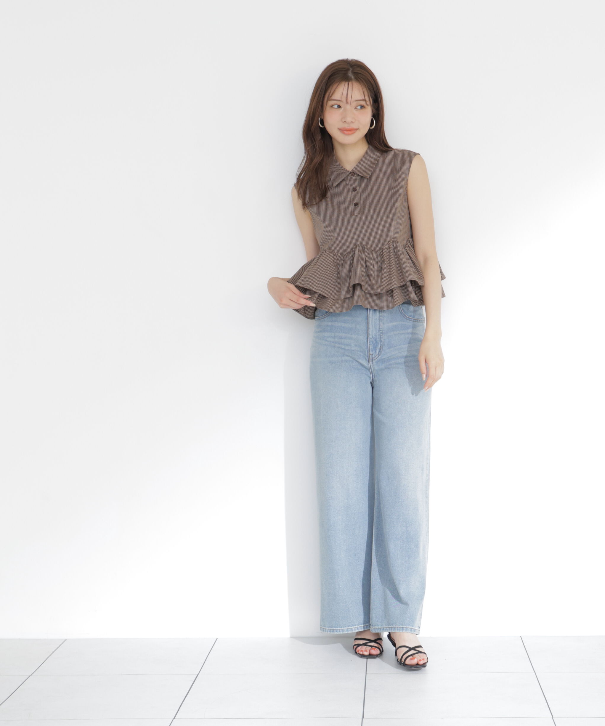 PROPORTION BODY DRESSING「＜a/mie＞フリルヘムブラウス」|シャツ・ブラウス|