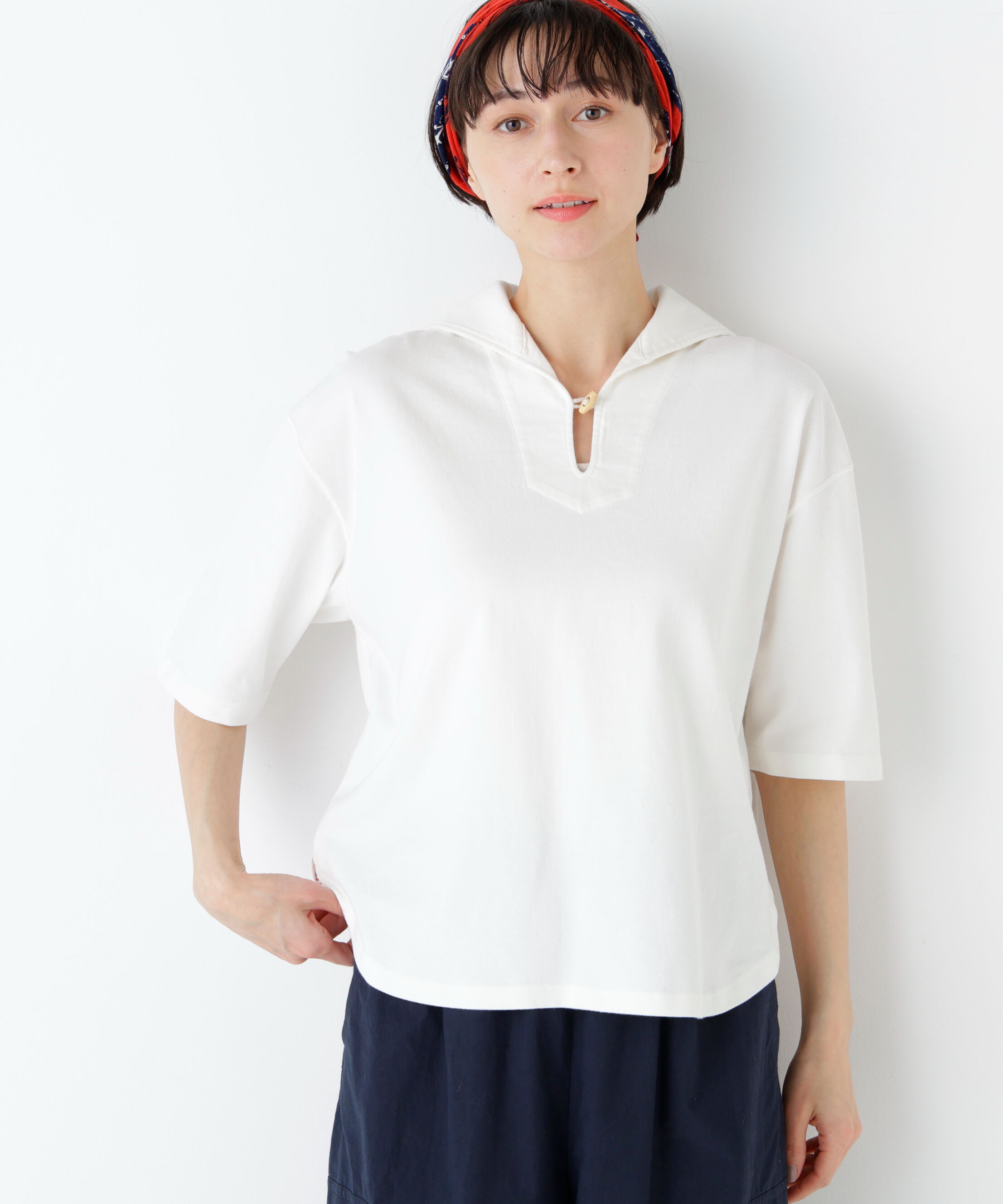  「≪ＮＡＴＩＣコラボ≫セーラーカットソープルオーバー」|Tシャツ・カットソー|