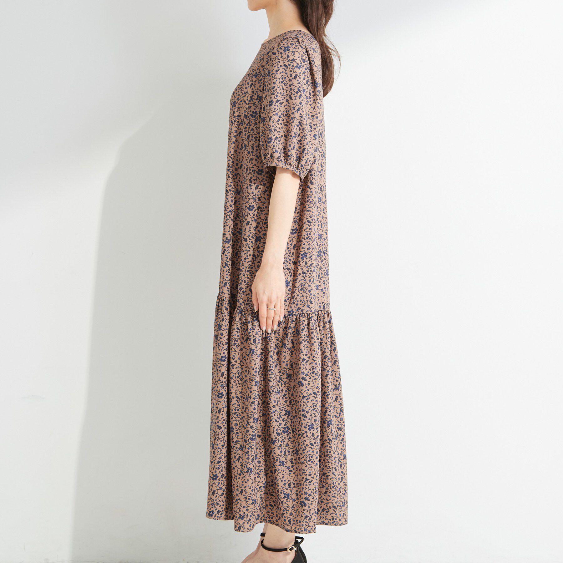 SHOO･LA･RUE「花柄ティアードワンピース」|ワンピース|