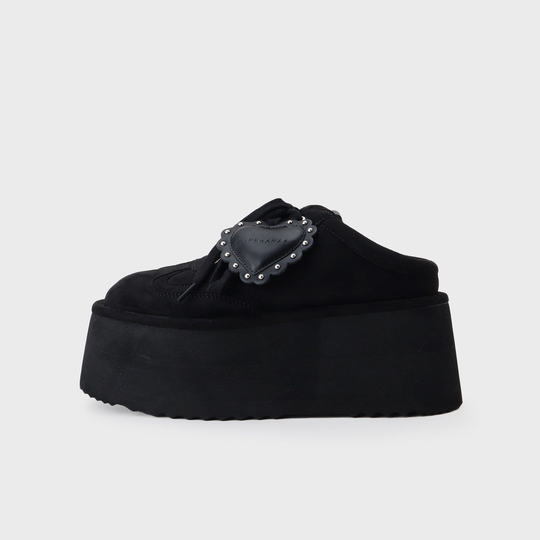 ESPERANZA「ハートチャーム付き厚底サボスニーカー」|スニーカー|