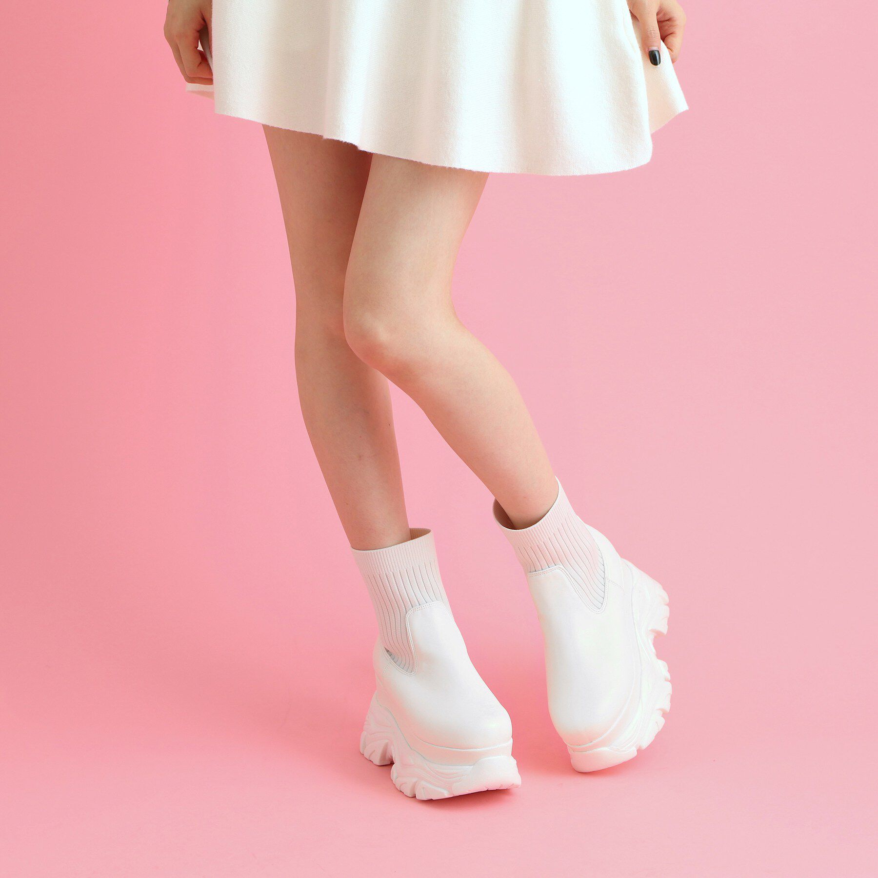 csT&P「厚底ソックスブーツ」|ショートブーツ|