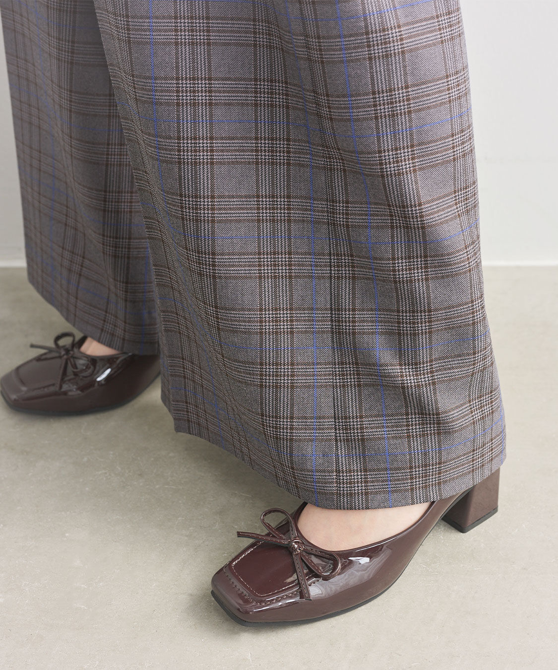 COCO DEAL「チェックハイウエストパンツ」|スラックス|