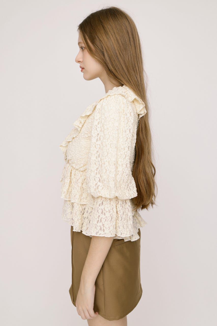SLY「CUT LACE RUFFLE ブラウス」|シャツ・ブラウス|