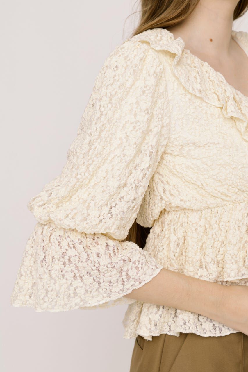 SLY「CUT LACE RUFFLE ブラウス」|シャツ・ブラウス|