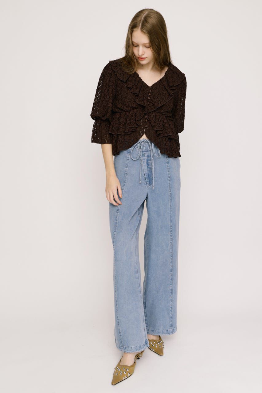 SLY「CUT LACE RUFFLE ブラウス」|シャツ・ブラウス|