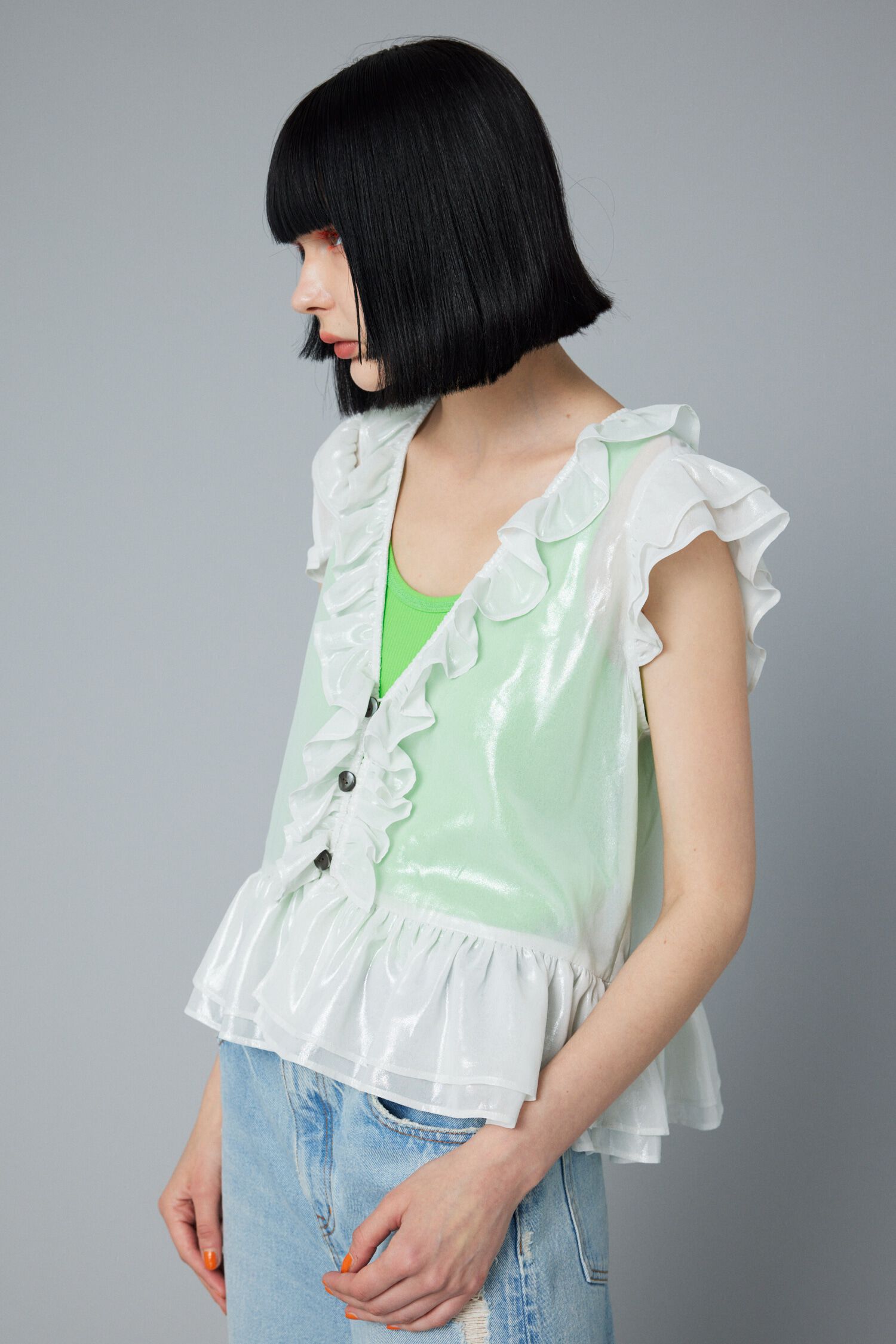 HeRIN.CYE「Many frill tops」|シャツ・ブラウス|