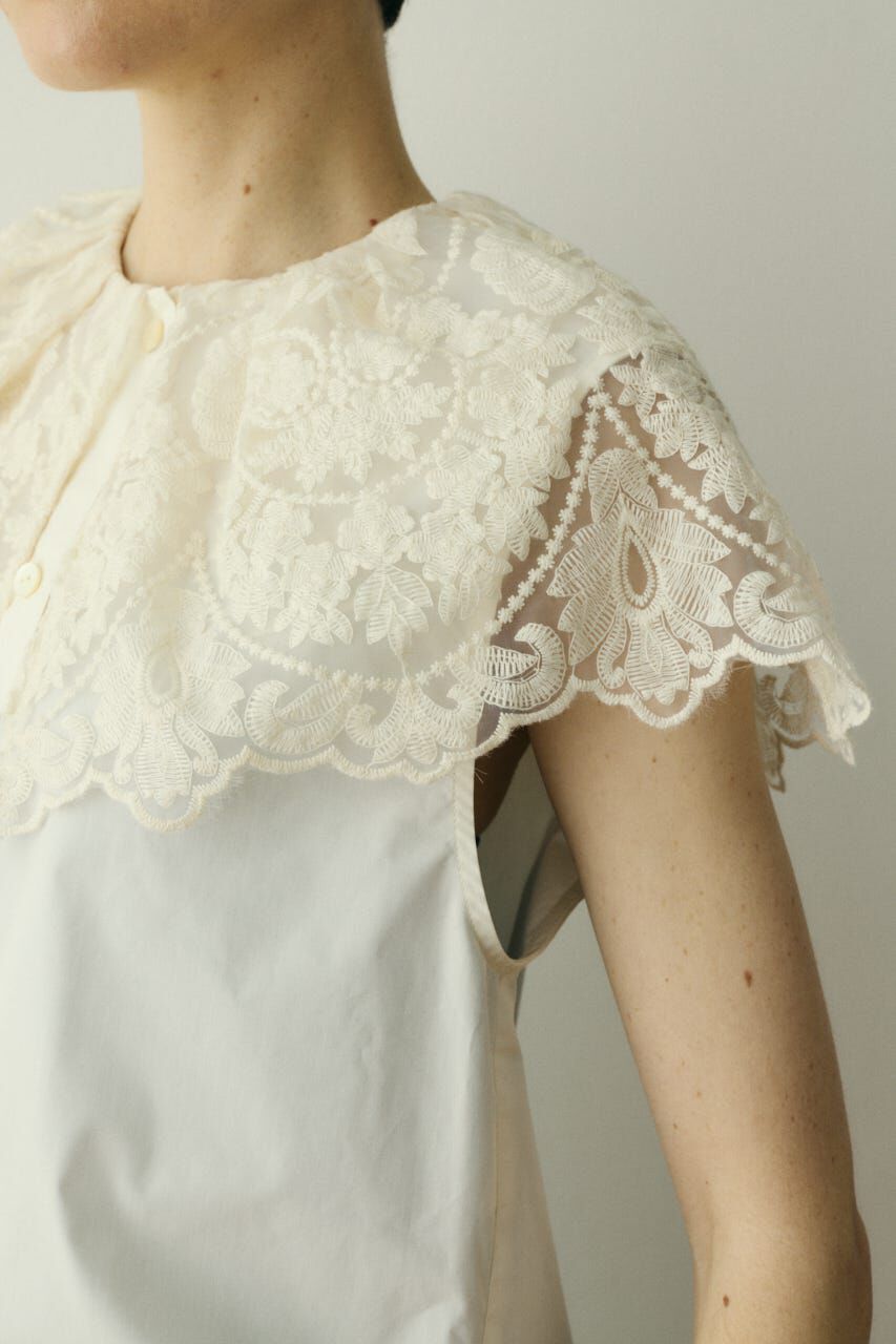 HeRIN.CYE「Lace cape blouse」|シャツ・ブラウス|