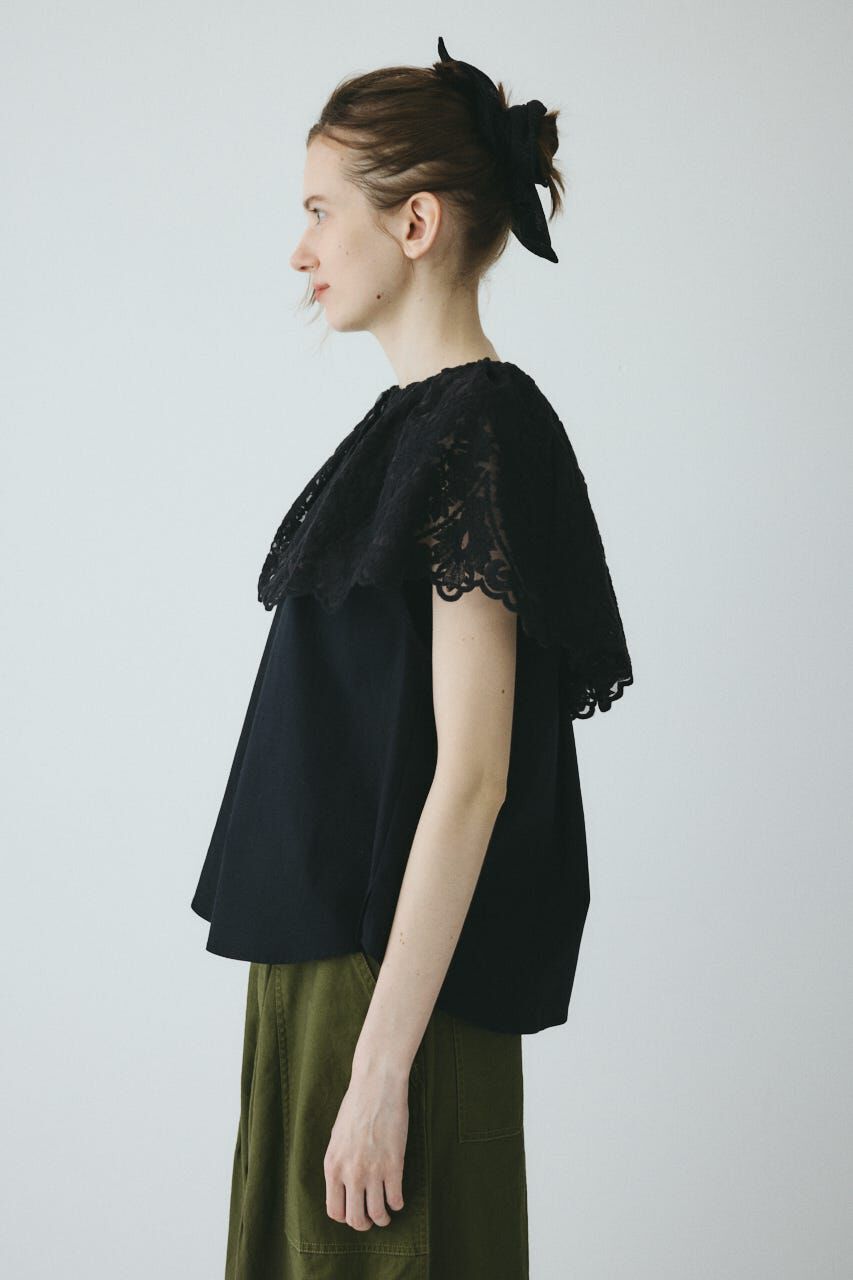 HeRIN.CYE「Lace cape blouse」|シャツ・ブラウス|