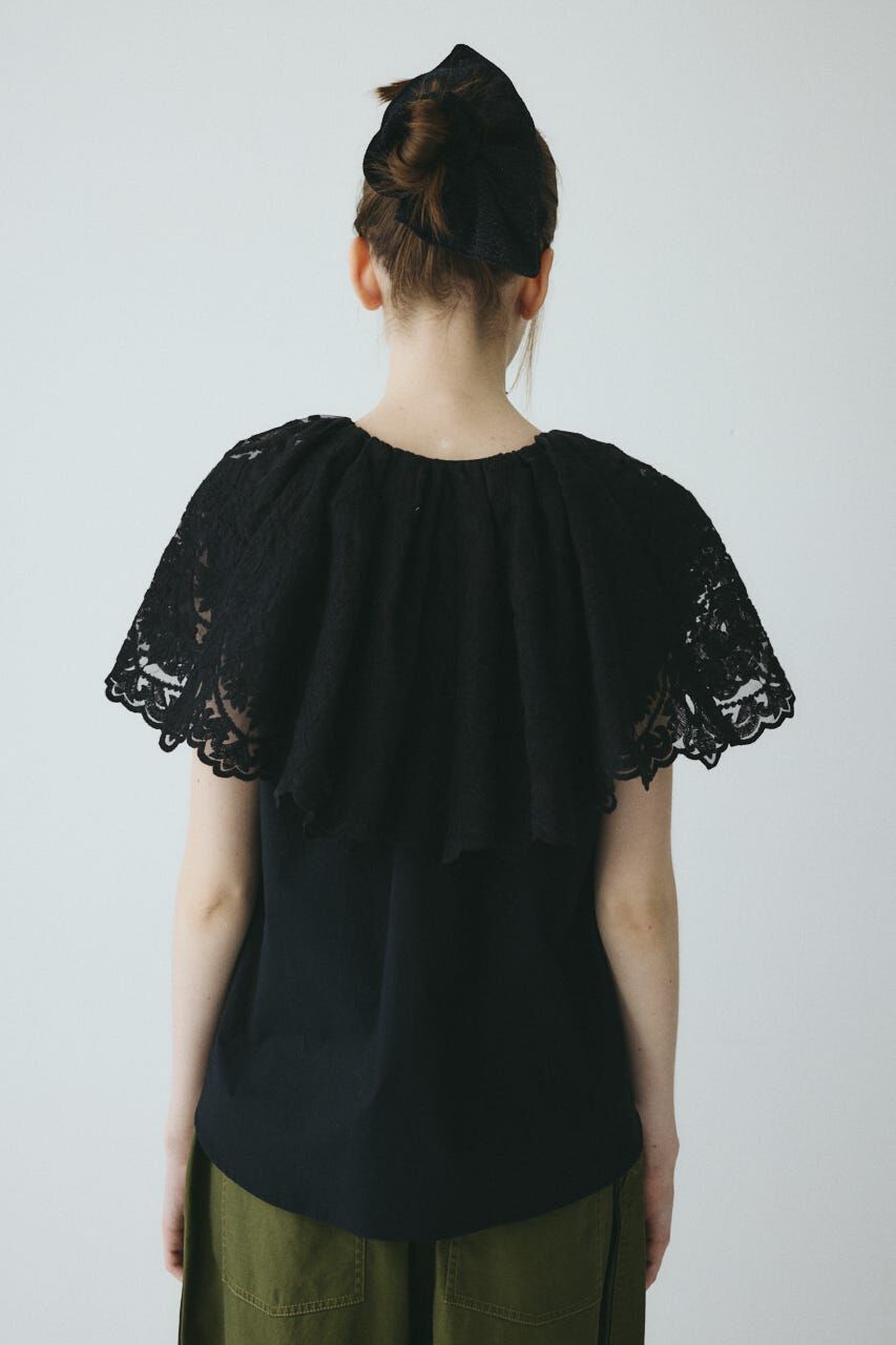 HeRIN.CYE「Lace cape blouse」|シャツ・ブラウス|