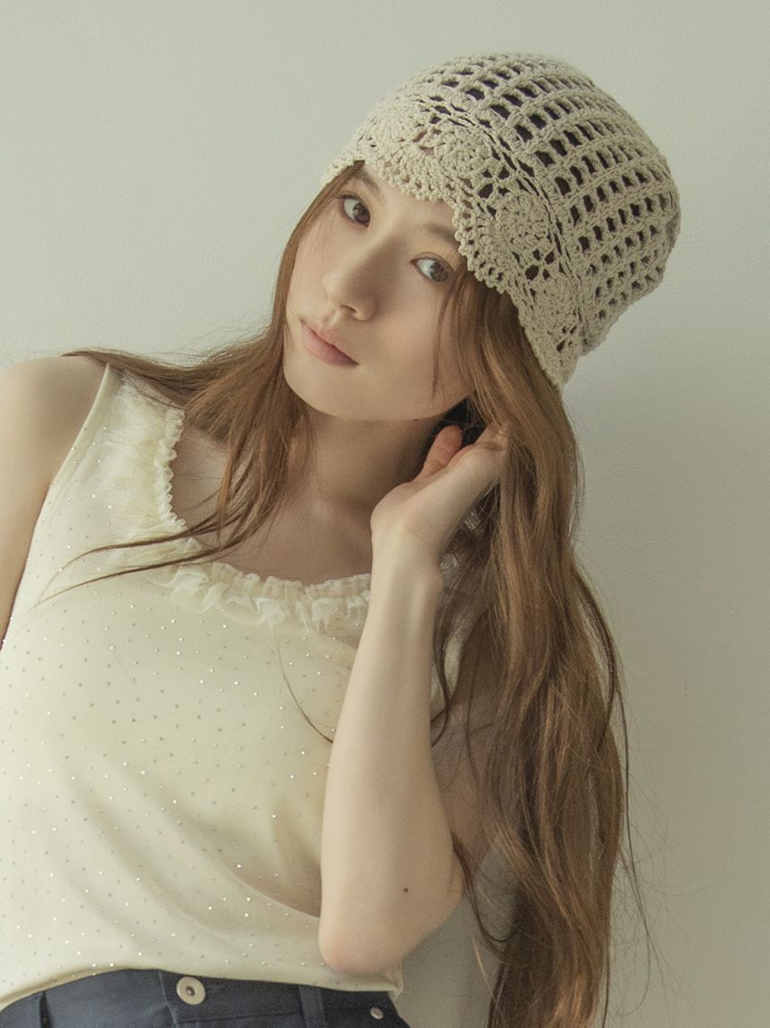 LILY BROWN「サマークロシェビーニー」|ニット帽|