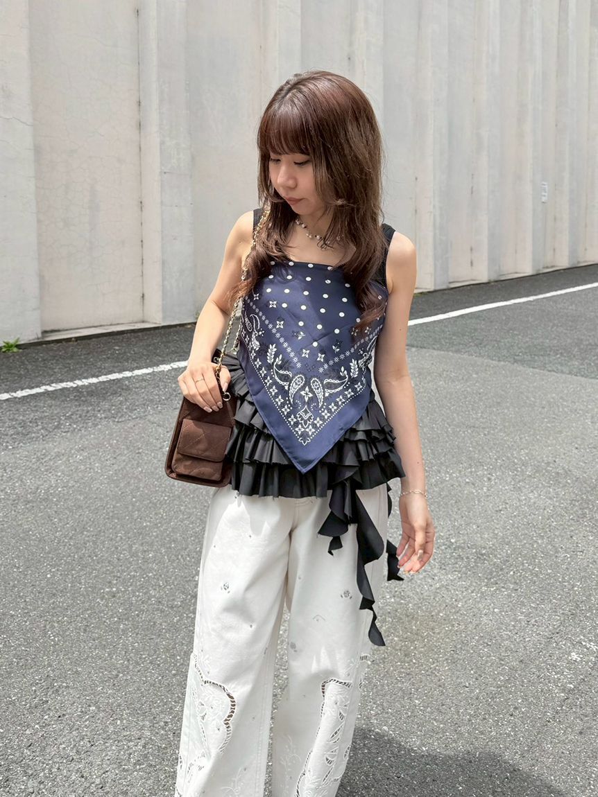 LILY BROWN「ティアードフリルヘムトップス」|Tシャツ・カットソー|
