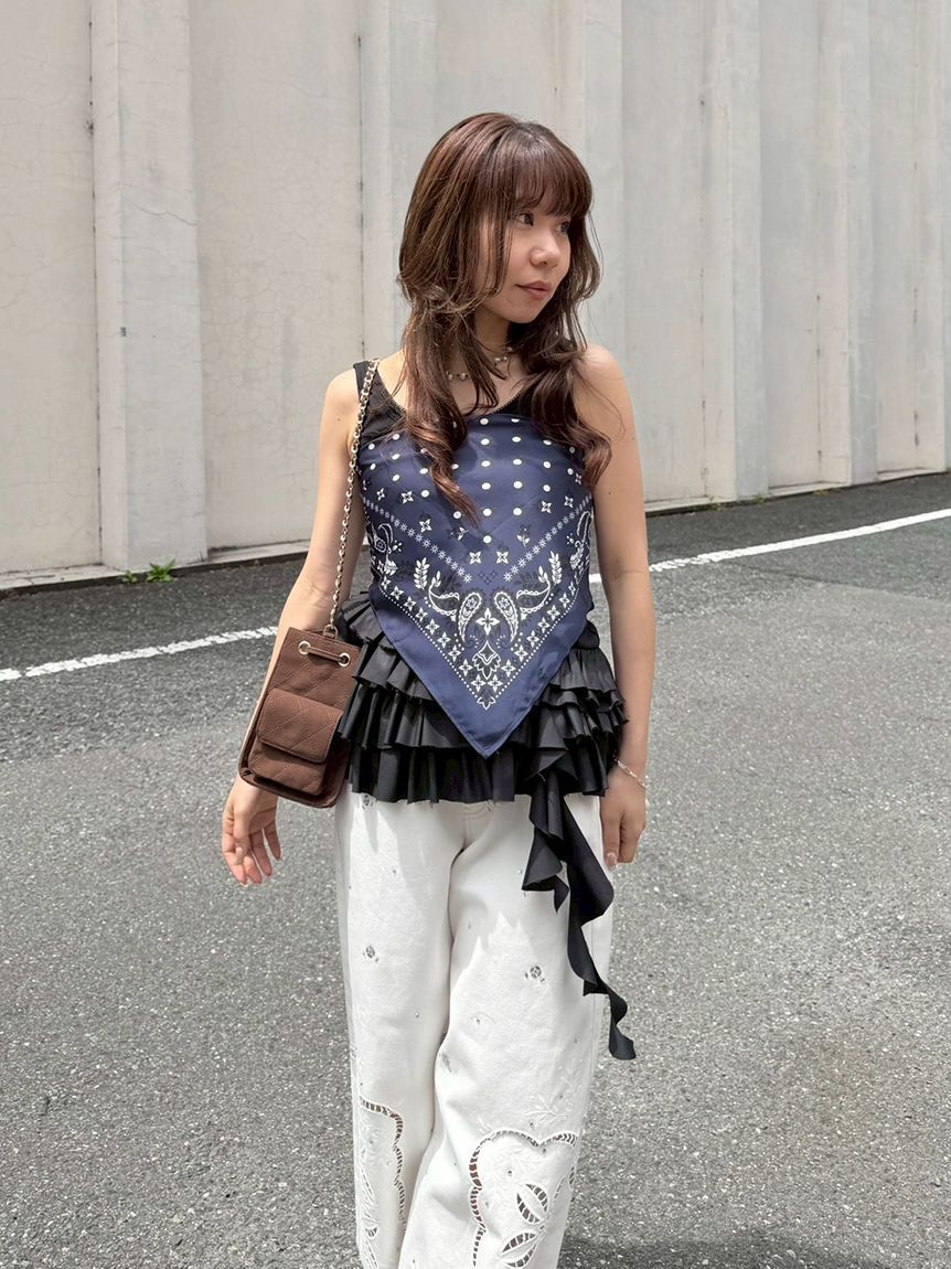 LILY BROWN「ティアードフリルヘムトップス」|Tシャツ・カットソー|