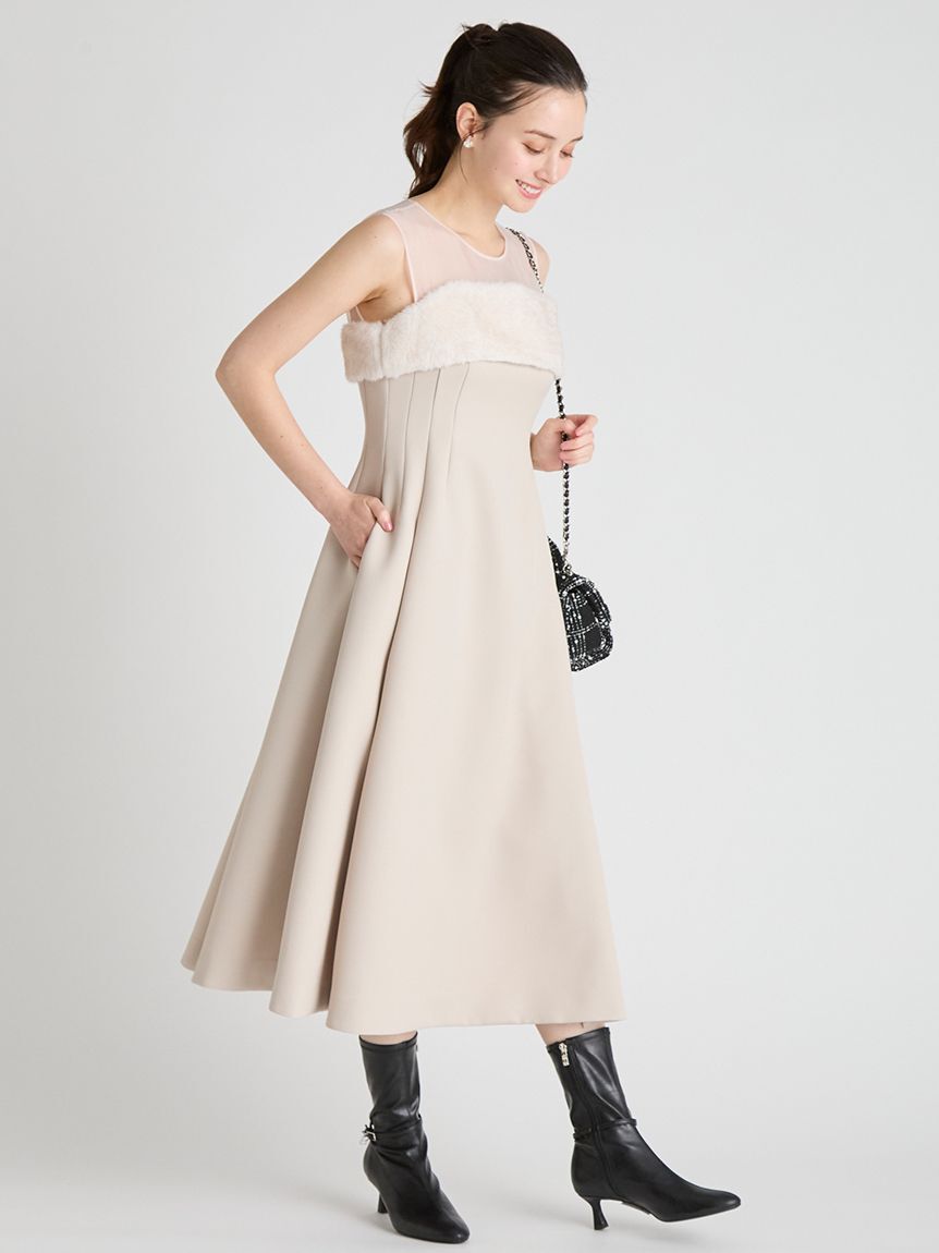 CELFORD「【HANAE MORI&times;CELFORDコラボ】ファードッキングフィット＆フレアドレス」|ドレス|