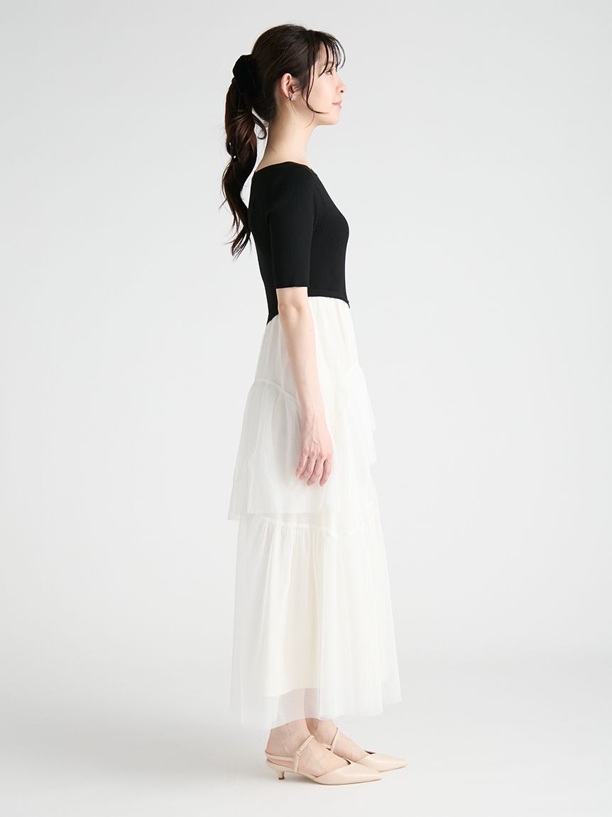 CELFORD「ニットドッキングラッフルワンピース」|ワンピース|