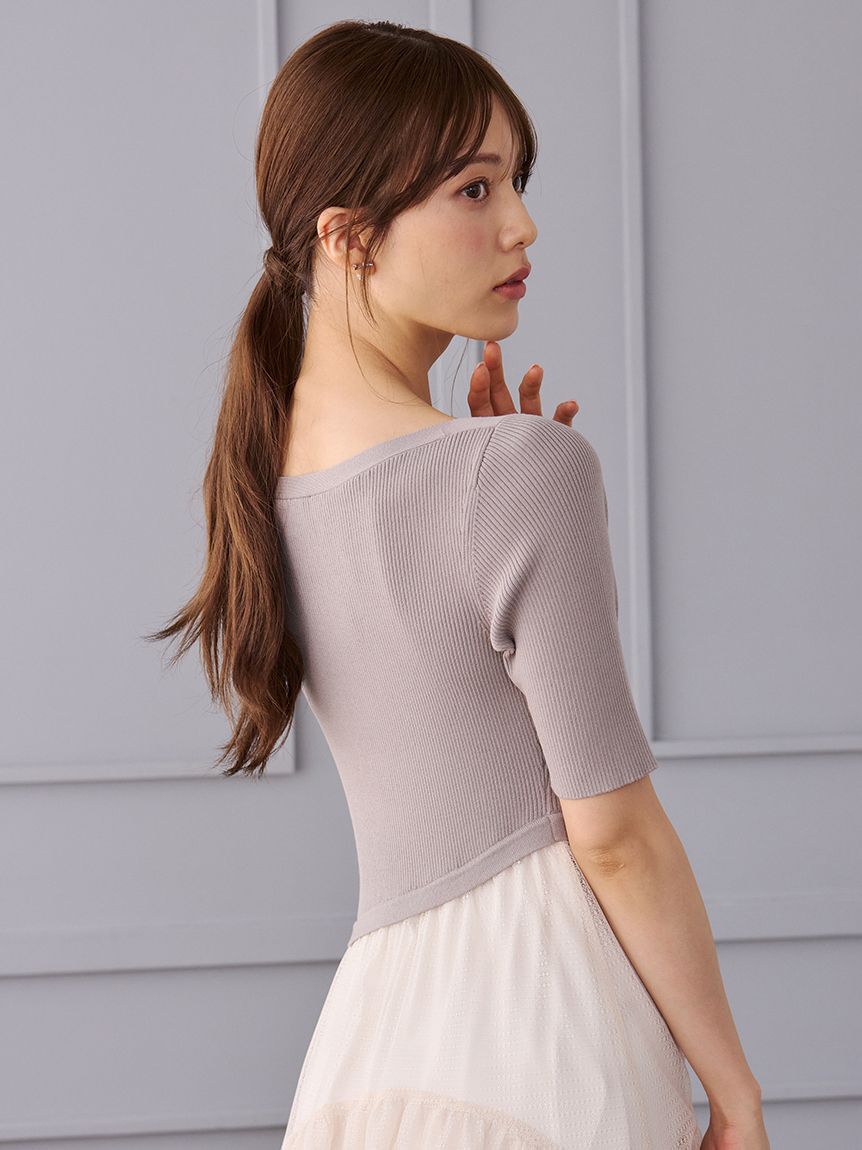 CELFORD「ニットドッキングラッフルワンピース」|ワンピース|