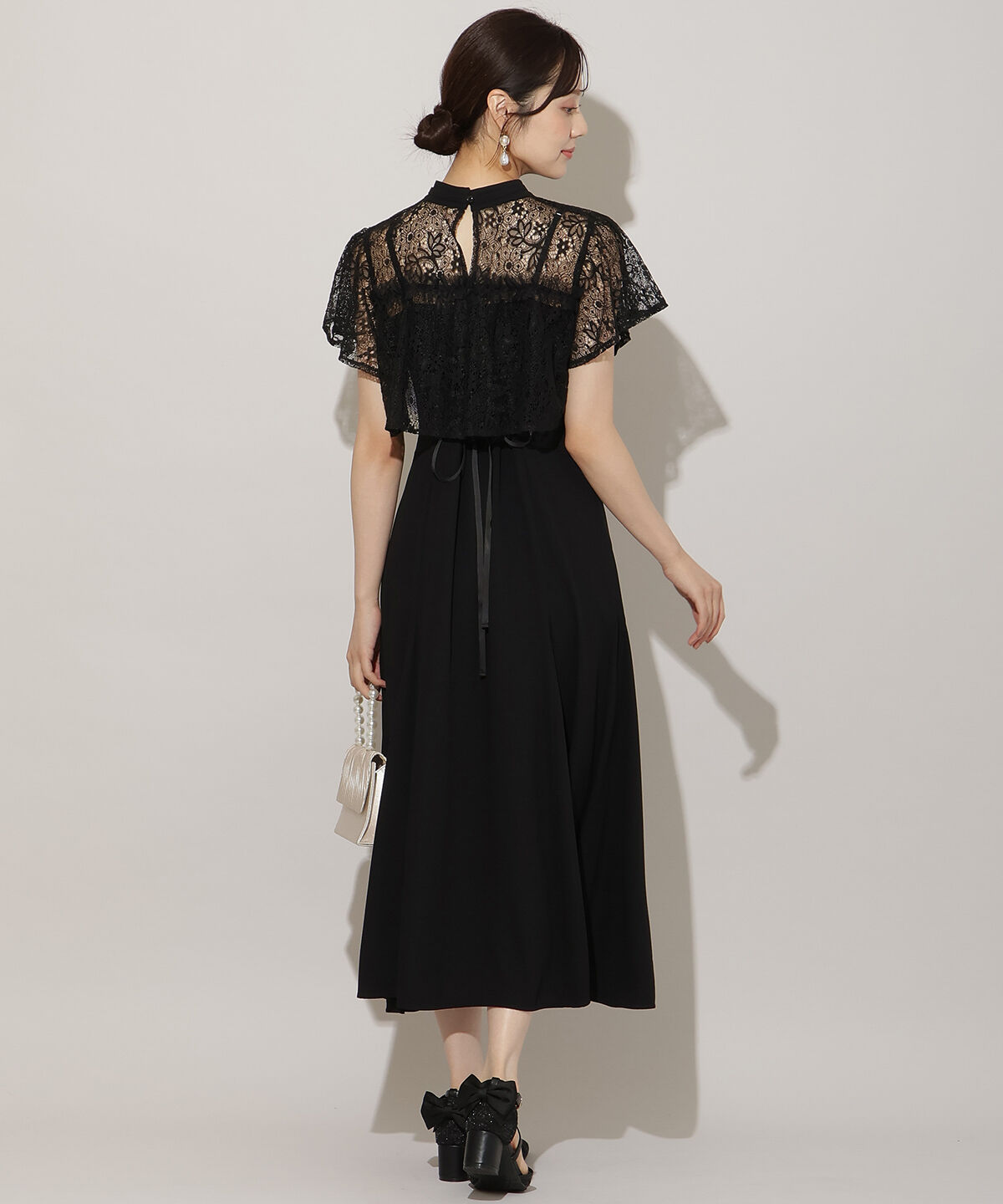 WILLSELECTION「タックリボンレースブラウス&times;バックレースアップワンピース」|ドレス|