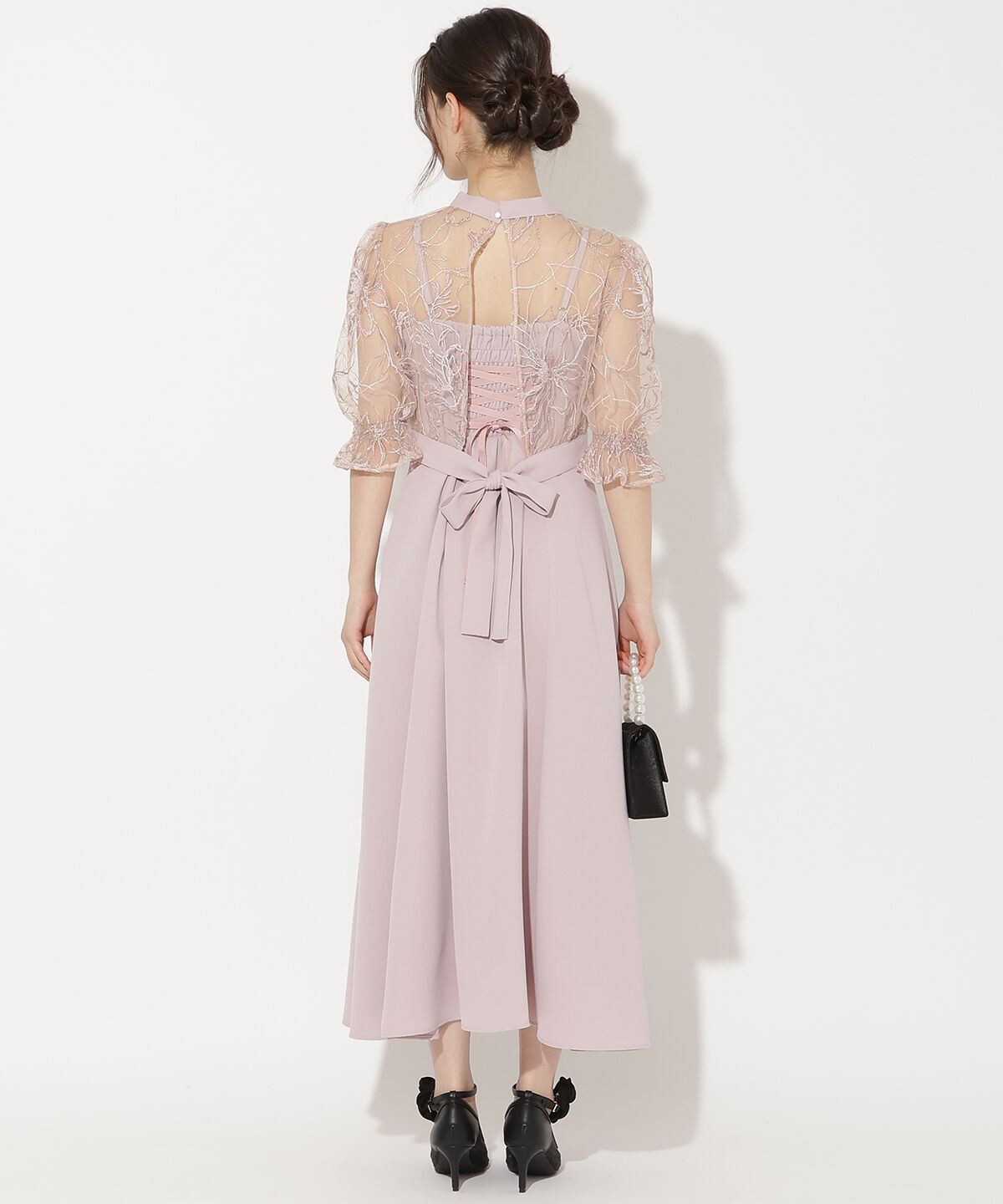 WILLSELECTION「バックウエストリボンブラウス&times;フレアキャミワンピース」|ドレス|
