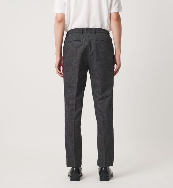 UNITED ARROWS「COOL DOTS プリント サイドシャーリング 1プリーツ パンツ ウォッシャブル ストレッチ」|スラックス|