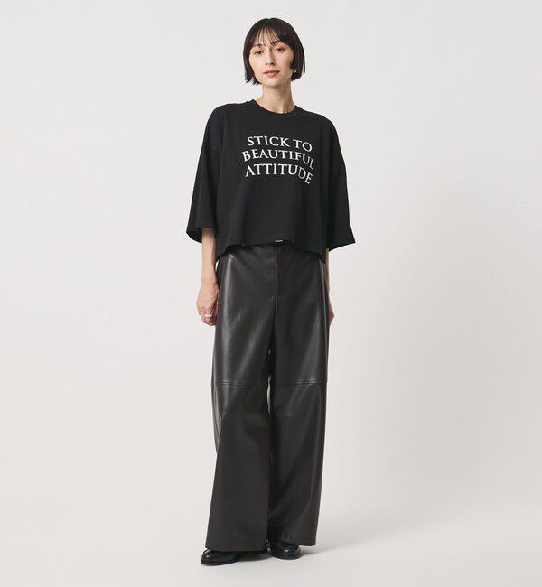 UNITED ARROWS「＜SACRA＞６分袖 レター Tシャツ」|Tシャツ・カットソー|