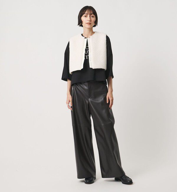 UNITED ARROWS「＜SACRA＞６分袖 レター Tシャツ」|Tシャツ・カットソー|