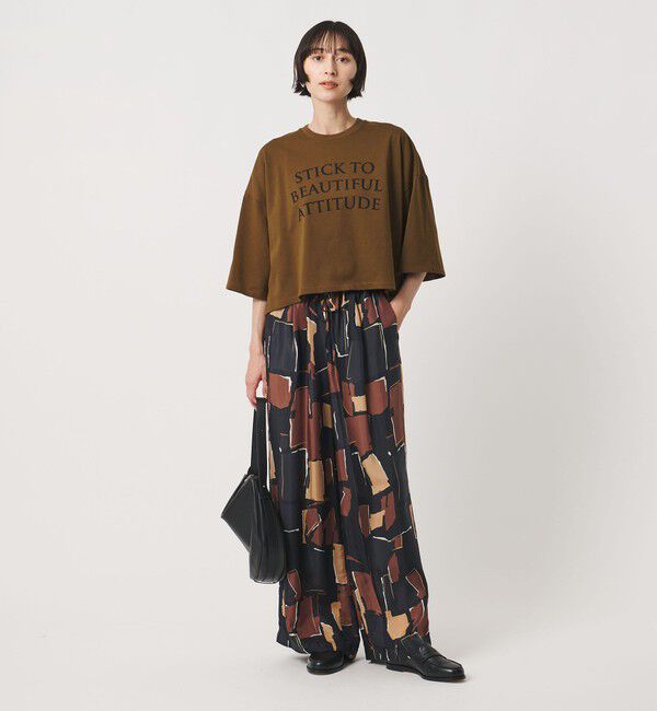UNITED ARROWS「＜SACRA＞６分袖 レター Tシャツ」|Tシャツ・カットソー|