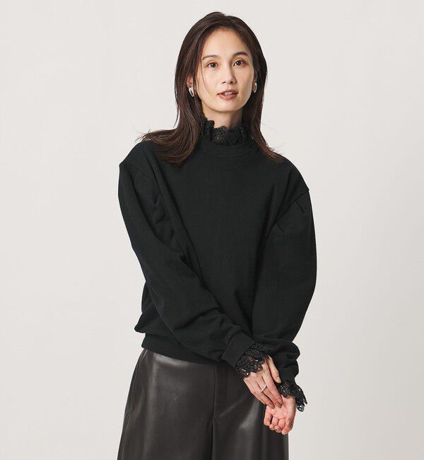 UNITED ARROWS「【別注】＜dahl&rsquo;ia＞レース ドッキング スウェット ‐united LOVE project 2026」|スウェット・ジャージ|