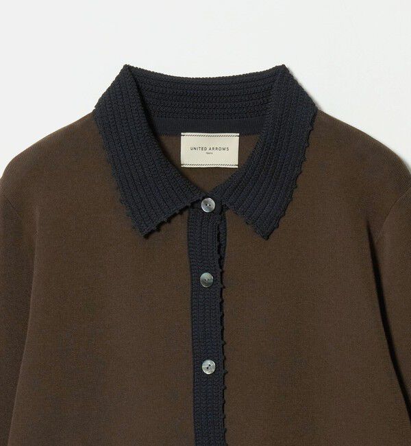 UNITED ARROWS「クロシェ ポロカーディガン ‐ウォッシャブル‐」|カーディガン|