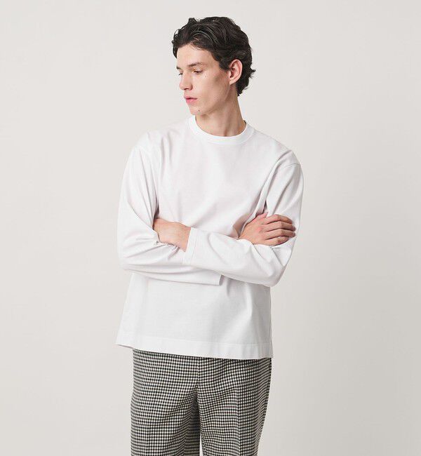 UNITED ARROWS「ポンチ ロングスリーブ Tシャツ デオドラント 抗菌防臭 接触冷感」|Tシャツ・カットソー|WHITE