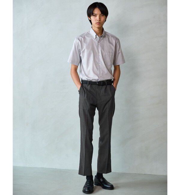 UNITED ARROWS green label relaxing「A+ air TW サイロ ピンチェック アジャスター スラックス -接触冷感・通気性-」|スラックス|