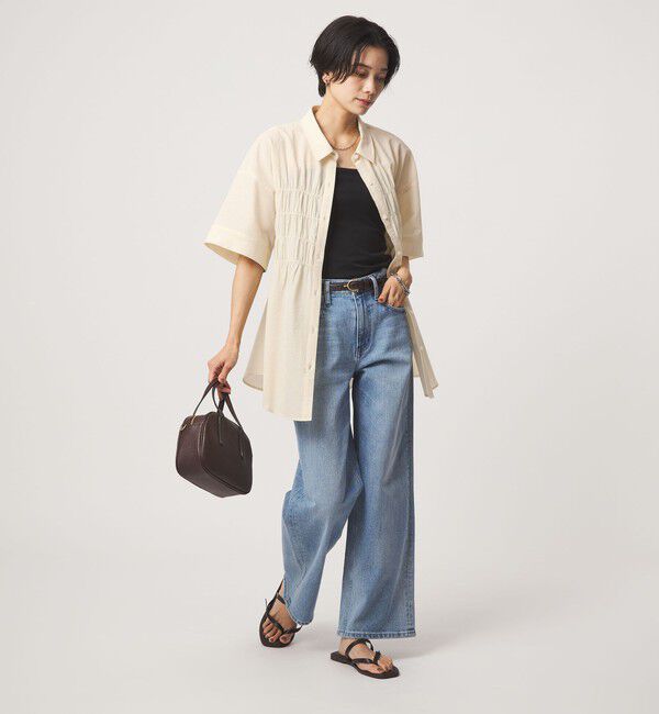 UNITED ARROWS green label relaxing「シャーリング ブラウス」|シャツ・ブラウス|