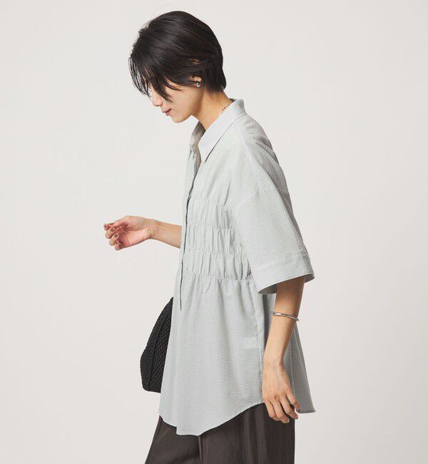 UNITED ARROWS green label relaxing「シャーリング ブラウス」|シャツ・ブラウス|
