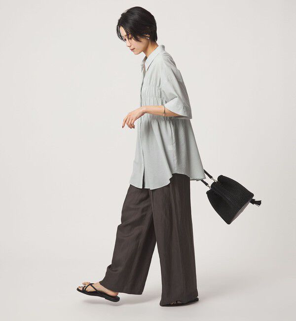 UNITED ARROWS green label relaxing「シャーリング ブラウス」|シャツ・ブラウス|