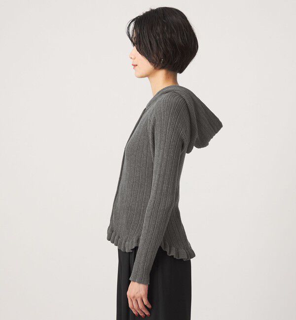 UNITED ARROWS green label relaxing「【別注】＜tyn.TGOR＞フリル リブ フード カーディガン」|カーディガン|