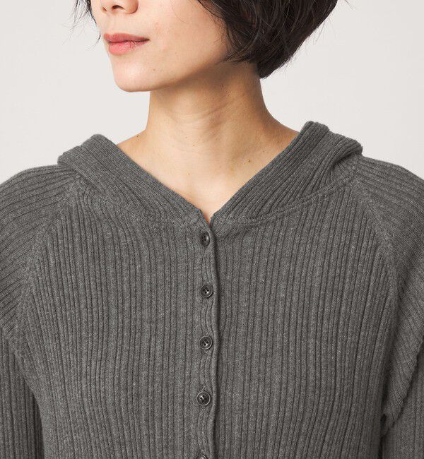 UNITED ARROWS green label relaxing「【別注】＜tyn.TGOR＞フリル リブ フード カーディガン」|カーディガン|