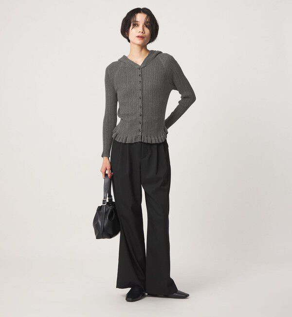 UNITED ARROWS green label relaxing「【別注】＜tyn.TGOR＞フリル リブ フード カーディガン」|カーディガン|