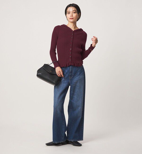 UNITED ARROWS green label relaxing「【別注】＜tyn.TGOR＞フリル リブ フード カーディガン」|カーディガン|