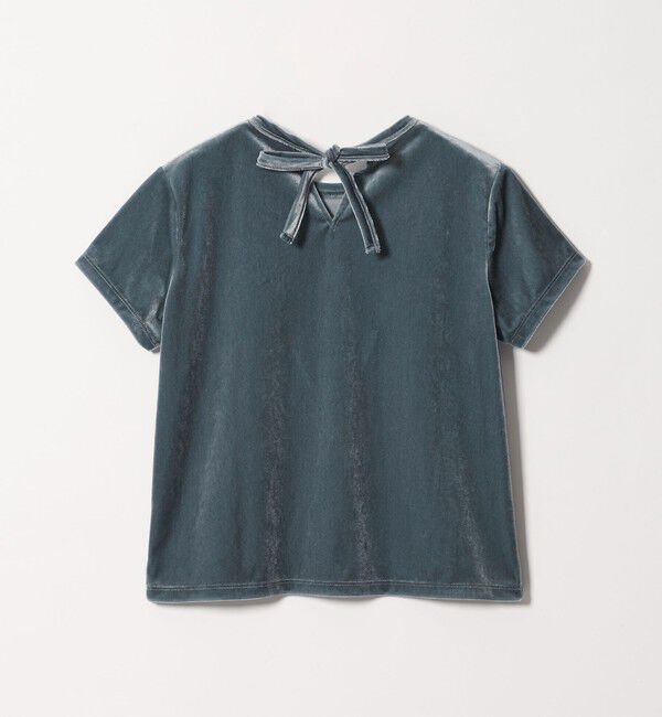 STEVEN ALAN「＜Steven Alan＞バック リボン ベロア Tシャツ」|Tシャツ・カットソー|