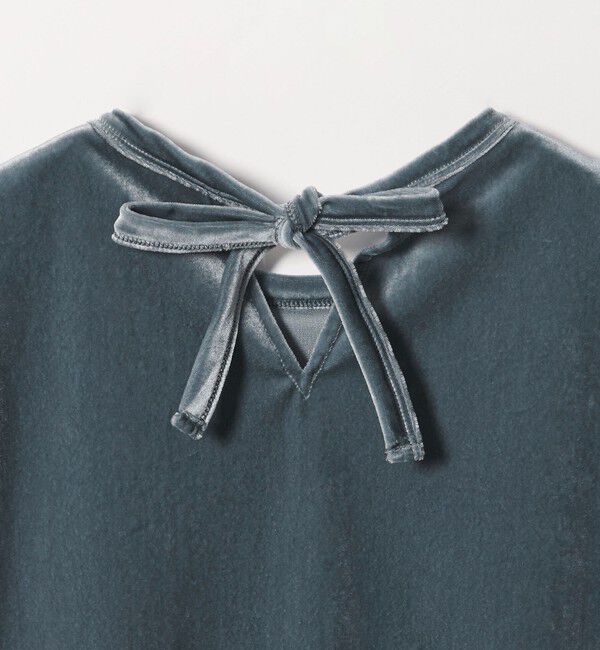 STEVEN ALAN「＜Steven Alan＞バック リボン ベロア Tシャツ」|Tシャツ・カットソー|
