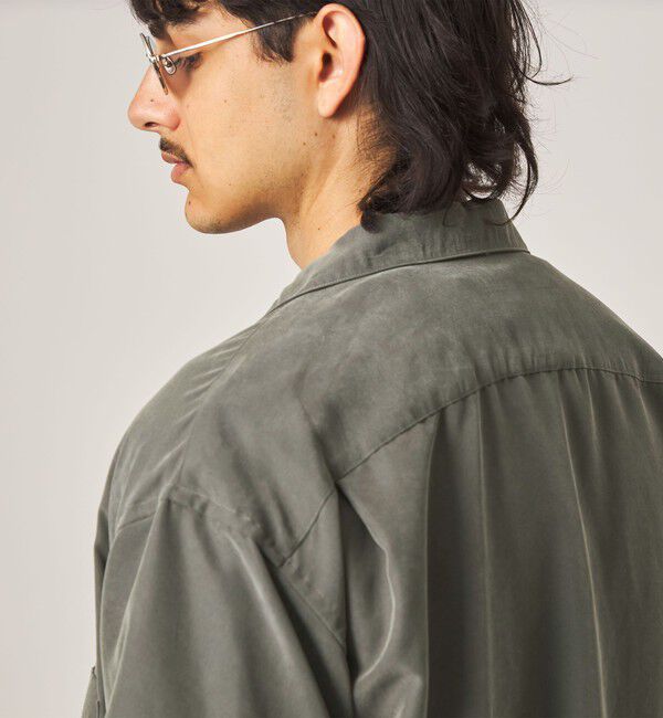 STEVEN ALAN「＜Steven Alan＞ ドレープ オープンカラー ショートスリーブ シャツ BOX」|シャツ・ブラウス|