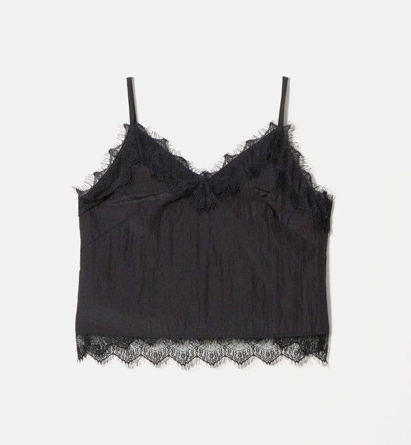 NICE WEATHER「＜NICE WEATHER＞レーストップス」|キャミソール|BLACK