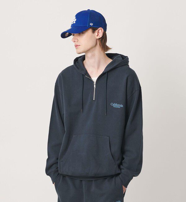 California General Store「＜CGS.＞オーガニックコットン ハーフ ジップ スウェット」|スウェット・ジャージ|NAVY
