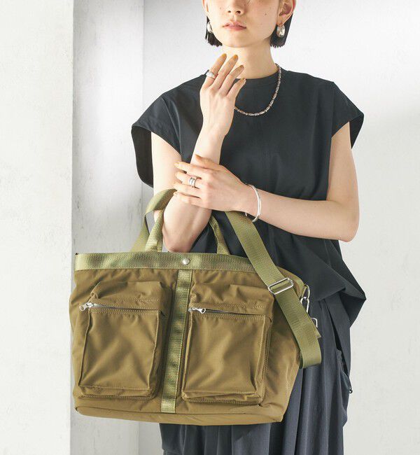 SHIPS for women「【WEB限定】Hyman Roth:〈撥水加工〉ヘルメット バッグ」|ショルダー・メッセンジャー|ライトカーキ