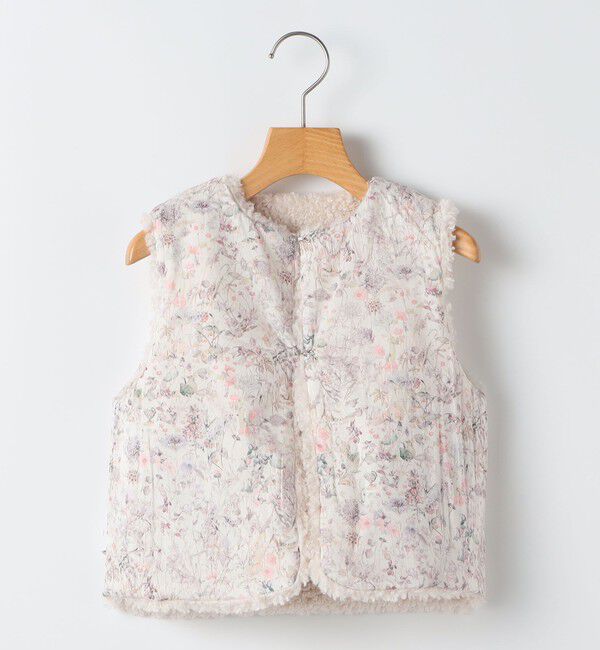 SHIPS KIDS「〈手洗い可能〉SHIPS KIDS:100～140cm / フェイクファー リバティ ベスト」|ベスト・ジレ|
